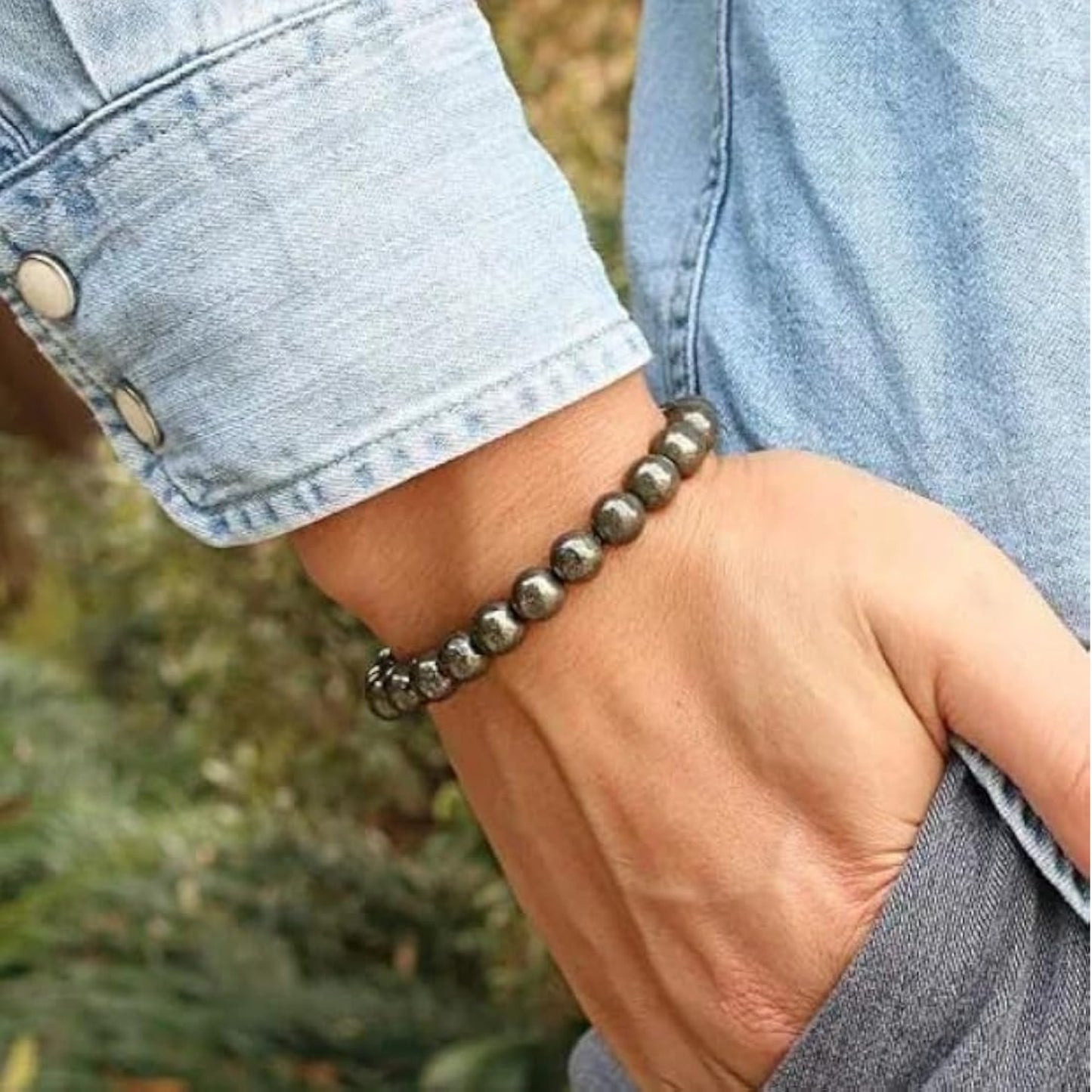 Pyrite Bracelet| Certified Natural Stone Bracelet